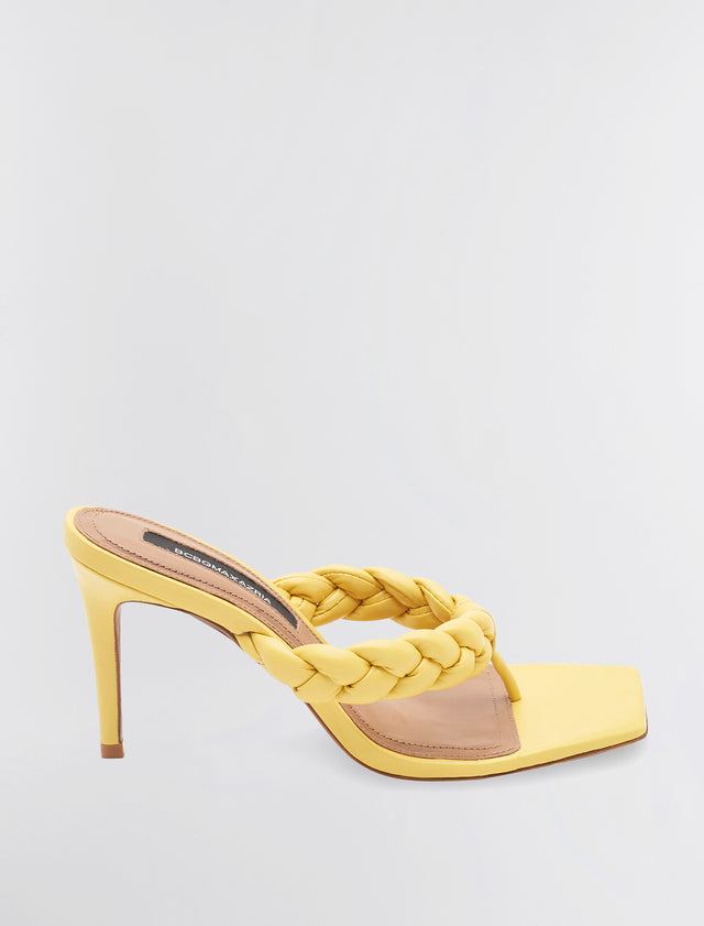 Yellow Bella Braided Heel | Shoes | BCBGMAXAZRIA MX2BEL70-705-M050
