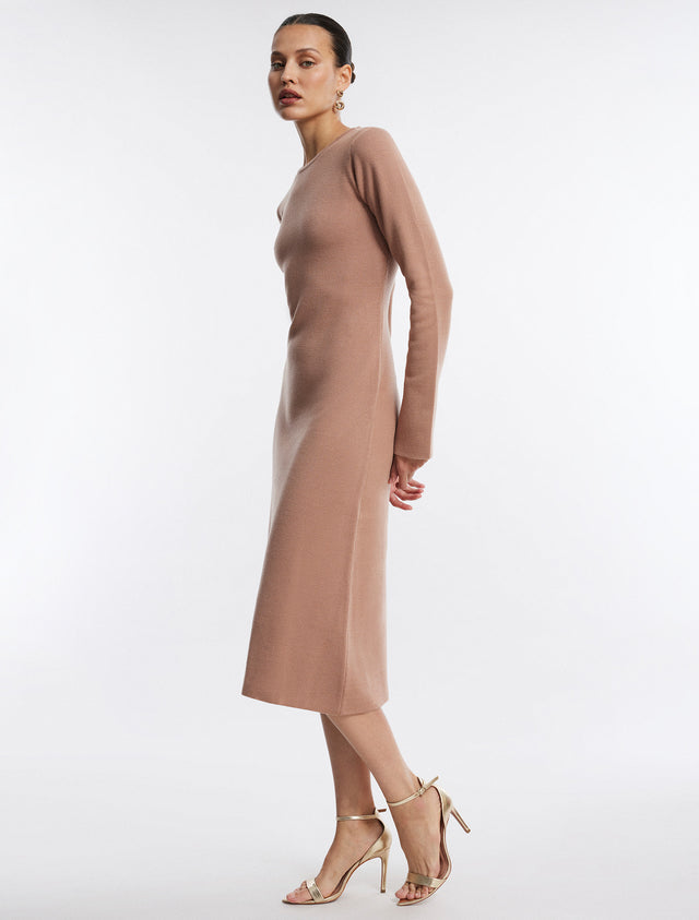 Wilbur Long Sleeve Knit Dress | Dresses | BCBGMAXAZRIA 23FKD340KN21-MG-XXS