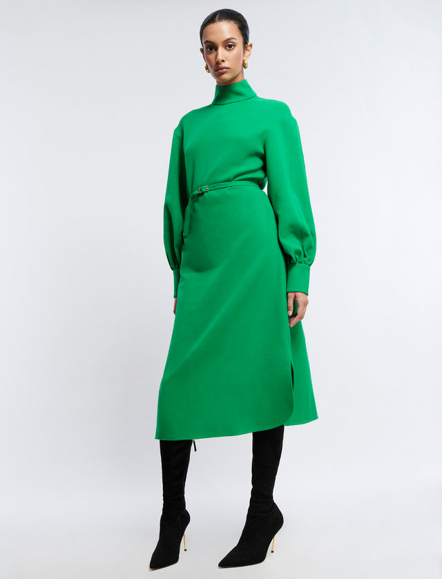 Green Skai Midi Dress | Dresses | BCBGMAXAZRIA 23FRD286PL07-VF-36