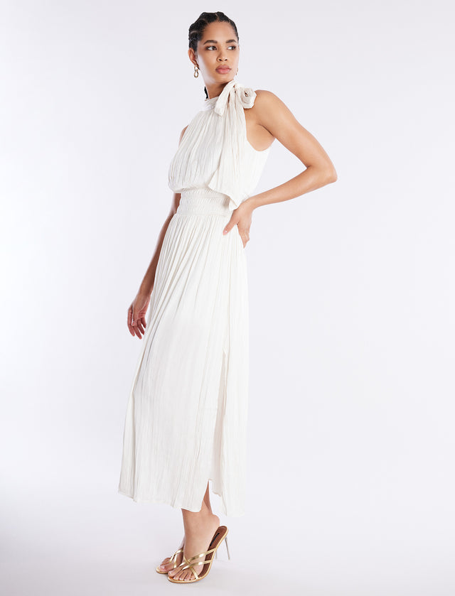 White Xenia Halter Gown | Dresses | BCBGMAXAZRIA 2UX5D05E-GAR-XXS