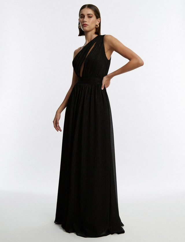 Black Madison Cutout Gown | Dresses | BCBGMAXAZRIA 2Y06D73E-BLK-0