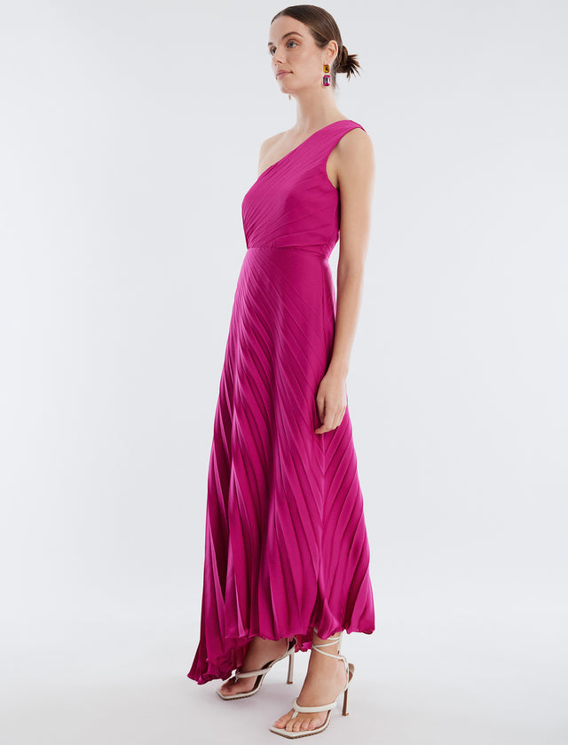 Pink Acacia Satin Gown | Dresses | BCBGMAXAZRIA GAS60549-501-0