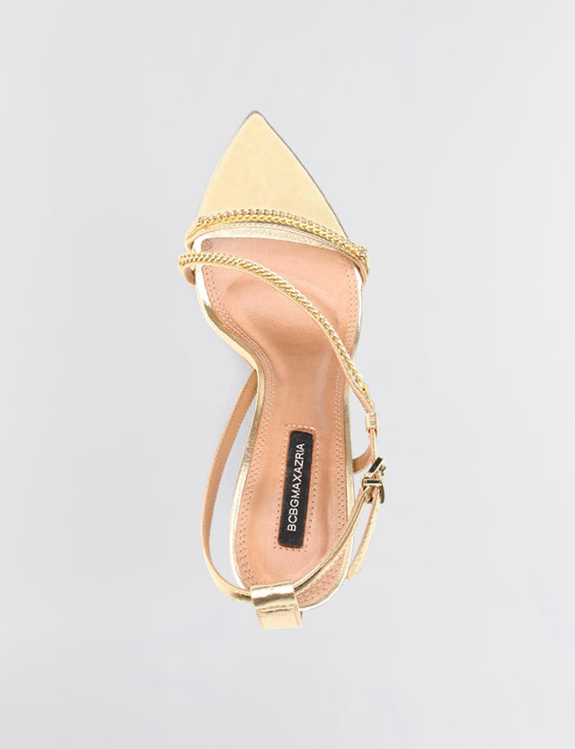Gold Desta Heel | Shoes | BCBGMAXAZRIA MX2DES70-719-M050