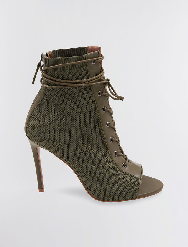 Olive Sirena Bootie Heel | Shoes | BCBGMAXAZRIA MX2SIR34-340-M050