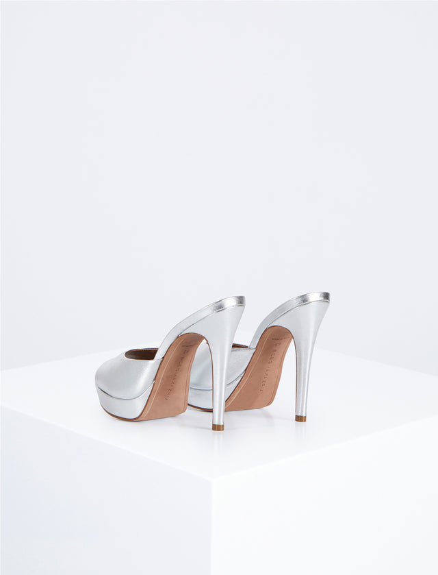 Silver Ramona Platform Heel | Shoes | BCBGMAXAZRIA MX3RAM40-040-M050