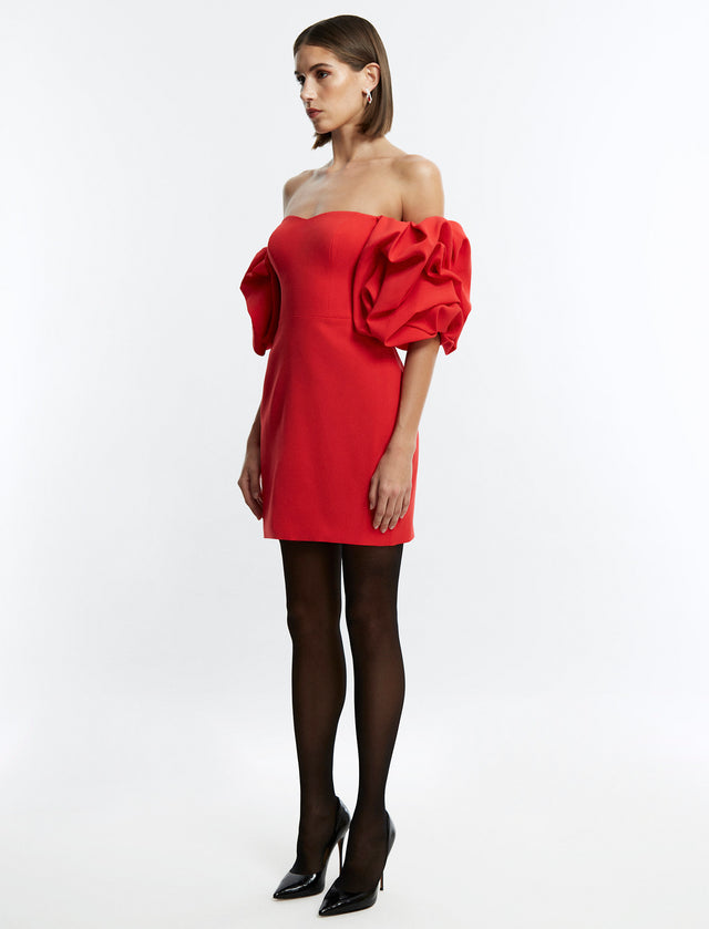 Red Bryony Mini Dress | Dresses | BCBGMAXAZRIA MY07D02E-R9S-0